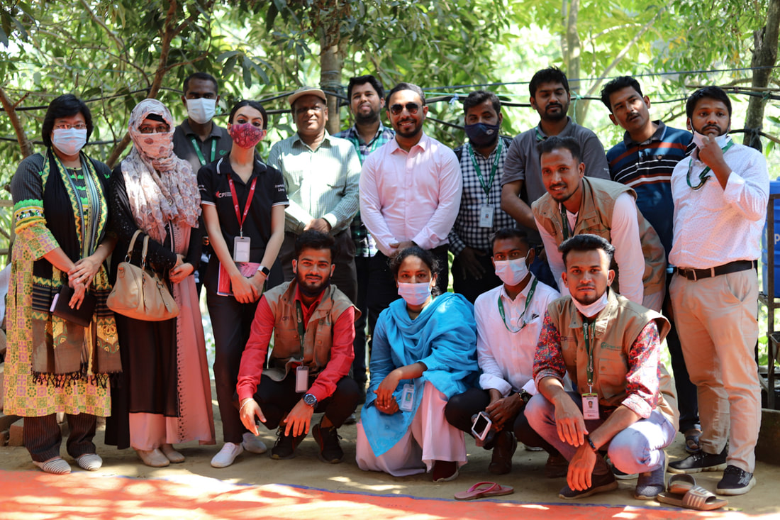 PictureJoint Secretary Salima Jahan (second from left) and other distinguished guests join Community Partners International (CPI) and Green Hill representatives on a visit to the CPI-supported biogas plant in Doria Nagar, Cox's Bazar.
